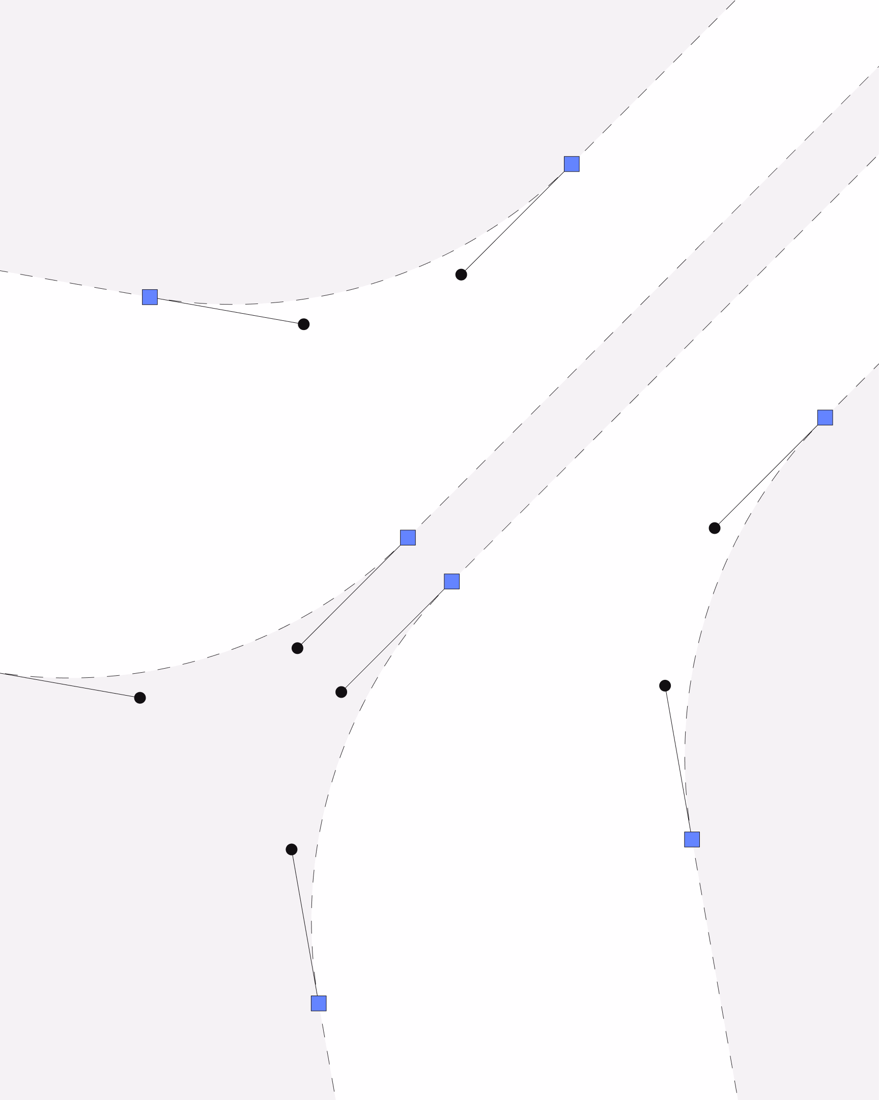 Konstruktionszeichnung der Axon Bildmarke mit Bézier-Kurven und Ankerpunkten
