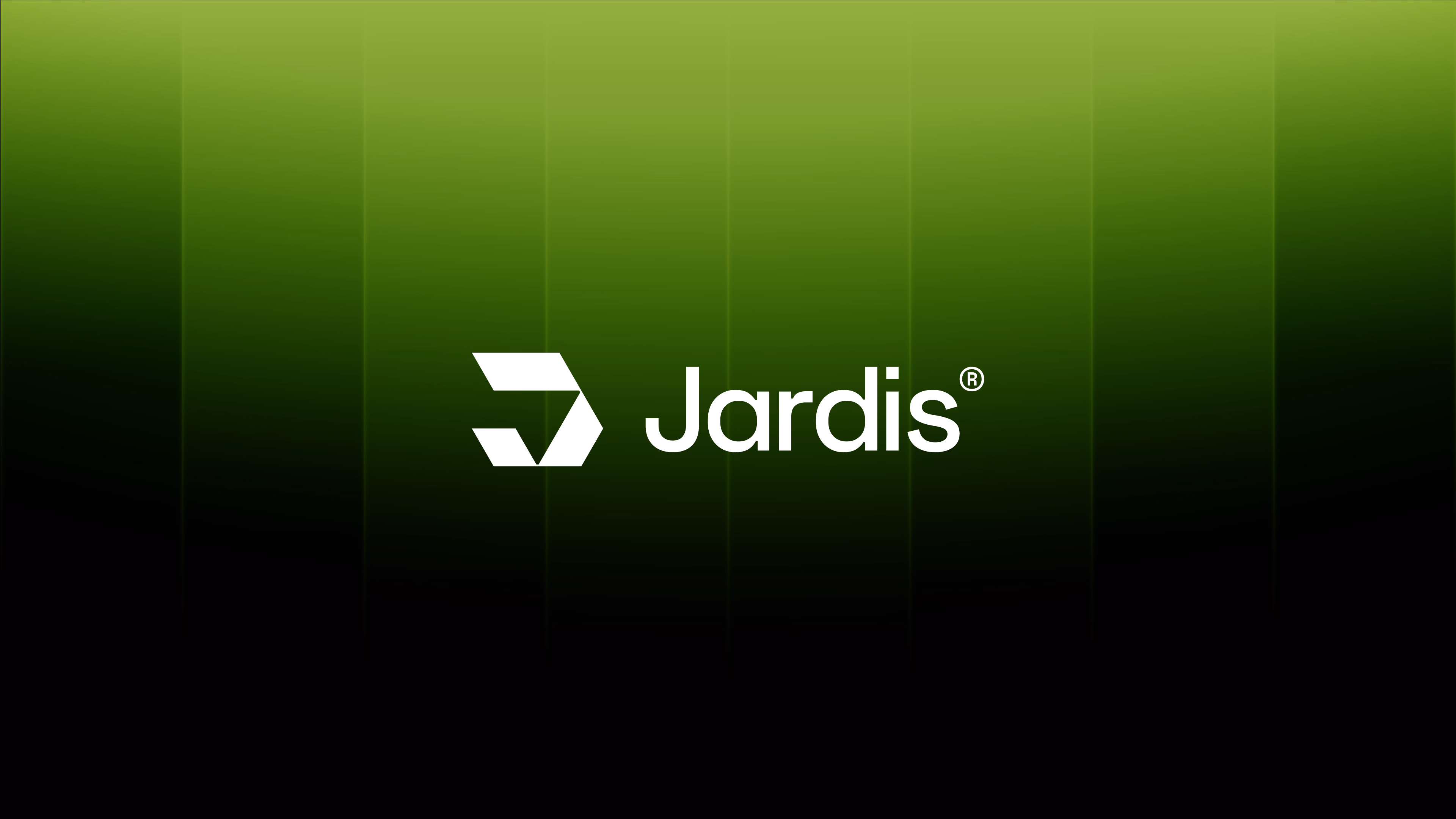Wort-Bild-Marke Jardis® auf einem Verlauf von Grün nach Schwarz